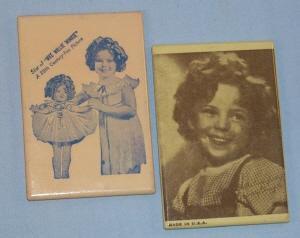 Two SHIRLEY TEMPLE Pocket Glass Mirrors - Toys