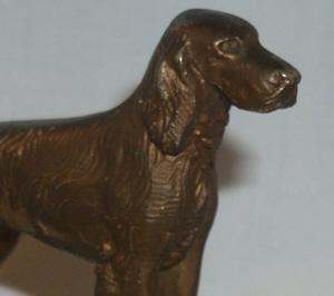 SETTER Dog Ashtray / Pin Tray on Marble Base - Tobacciana