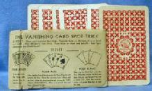 old vintage BUSTER BROWN Shoes Vanishing Card Spot Trick - Magic Card Trick & Coin Trick - Advertising paper