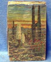 old original US INT REVENUE Stamp Intact Playing Cards - Vintage Desert Scene paper