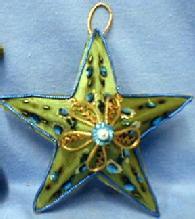Christmas STAR Ornament - Figural STAR - German Holiday Misc