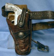 vintage 1950's Large Die-Cast Cap-Gun Metal Toy Gun