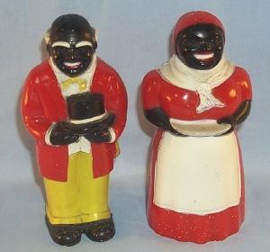 AUNT JEMIMA & UNCLE MOSE Plastic Salt and Pepper Set - Ethnographic