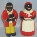 AUNT JEMIMA & UNCLE MOSE Plastic Salt and Pepper Set - Ethnographic