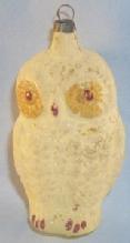 White Owl CELLULOID Christmas Ornament - Misc.