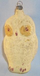 White Owl CELLULOID Christmas Ornament - Misc.