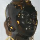 Large Black Americana Porcelain Head Vase - Ethnographic