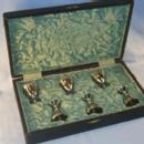 Set of Six Silver Plated Pedestal Communion Cups in Original Box - Metalware