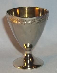 Set of Six Silver Plated Pedestal Communion Cups in Original Box - Metalware