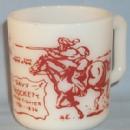 DAVY CROCKETT Milk Glass Mug