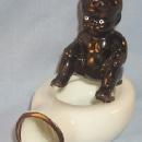 Occupied Japan BABY ON BEDPAN Porcelain Ashtray - Ethnographic