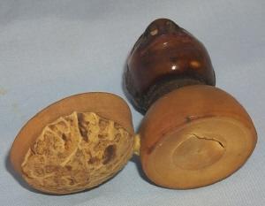 Black Americana Hand Carved Head Figure Salt Dip - Ethnographic