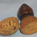 Black Americana Hand Carved Head Figure Salt Dip - Ethnographic