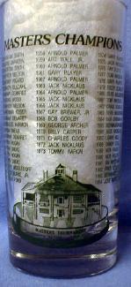 old 1995 Masters Golf Tumbler - Masters Champions - Sporting Glass