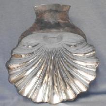 antique Vintage English Silver Bowl - Large Figural SHELL Shaped Dish