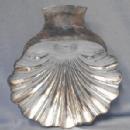 antique Vintage English Silver Bowl - Large Figural SHELL Shaped Dish