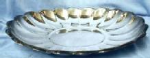 vintage Reed & Barton Oval Scalloped Tray - Large Oversize Silverplate silver plate