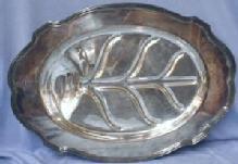vintage Turkey Platter MEAT Server - Vintage Silverplate