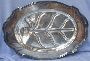 vintage Turkey Platter MEAT Server - Vintage Silverplate