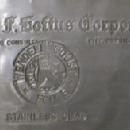 old vintage Wendell August PARTRIDGE Charger Plate - Stainless Clad Hammered Aluminum - metalware