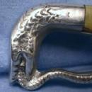 Large Knife with Sheath FANCY Engraved Blade