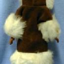 vintage Eskimo Doll - Hard Plastic 1950s Alaska Souvenir Real Fur Cloths - toys