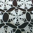 old Crochet Tablecloth - Vintage Large Tablecover - textile