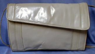 old Barbara Bolan Italian Leather Clutch Handbag -
