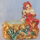 Occupied Japan Red Pixie Figurine Planter