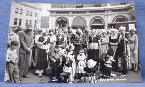 RPPC Holland MI Dutch People Tulip Festival vINTAGE Real Photo Postcard