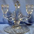 Heisey glass Candleholder - Queen Ann Mold - Clear