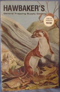 old HAWBAKERS Trapping Supply Catalog 1980-81 - sporting paper