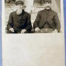 RPPC Real Photo Postcard - Two Unidentified Men Seated - misc paper