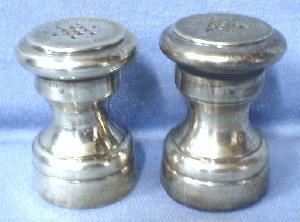 Sterling Silver Salt & Pepper Shakers - Vintage S&P Lined with Wood