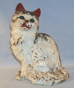 HUBLEY Cast Iron TABBY CAT Doorstop - Metalware