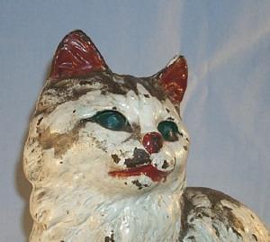 HUBLEY Cast Iron TABBY CAT Doorstop - Metalware