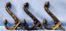 Acorn Leaf Hooks - Iron Hat or Coat Hook Group - Metalware