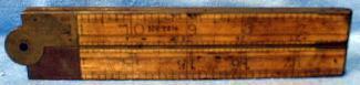 old Hamlett Rule & Level Co. Folding Wood & Brass Rule - Vintage Misc Tool
