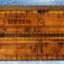 old Hamlett Rule & Level Co. Folding Wood & Brass Rule - Vintage Misc Tool