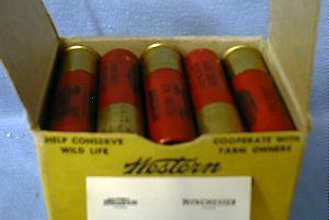 Western Super X - 20 GA. Shotgun Shell Box with Paper Shells - Vintage Sporting Collectible