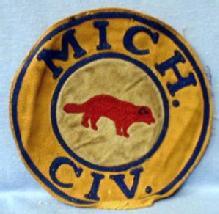 old Michigan 1950s CIV. Patch - Vintage Misc Collectible
