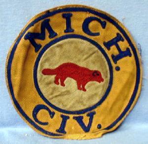old Michigan 1950s CIV. Patch - Vintage Misc Collectible