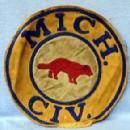 old Michigan 1950s CIV. Patch - Vintage Misc Collectible