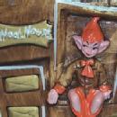 California Originals ELF SCHOOL HOUSE Pottery Cookie Jar
