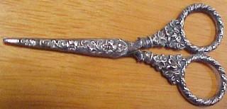 Sterling Sewing Scissors in Case Sterling - Silver