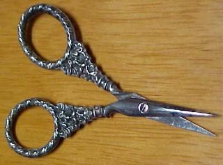 Sterling Sewing Scissors in Case Sterling - Silver