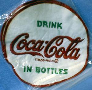 1950's Coca Cola Patch - Embroidered Textile Vintage Coke Advertising