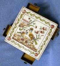 Cigarette box Match Strike & Holder - Porcelain Trivet
