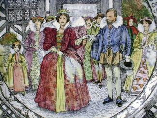 Pottery QUEEN ELIZABETH Coronation Souvenir Plate -