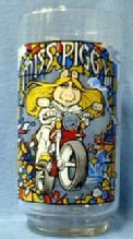 old vintage MISS PIGGY Limited Edition glass Tumbler - 1981 McDonalds Advertising Promotion